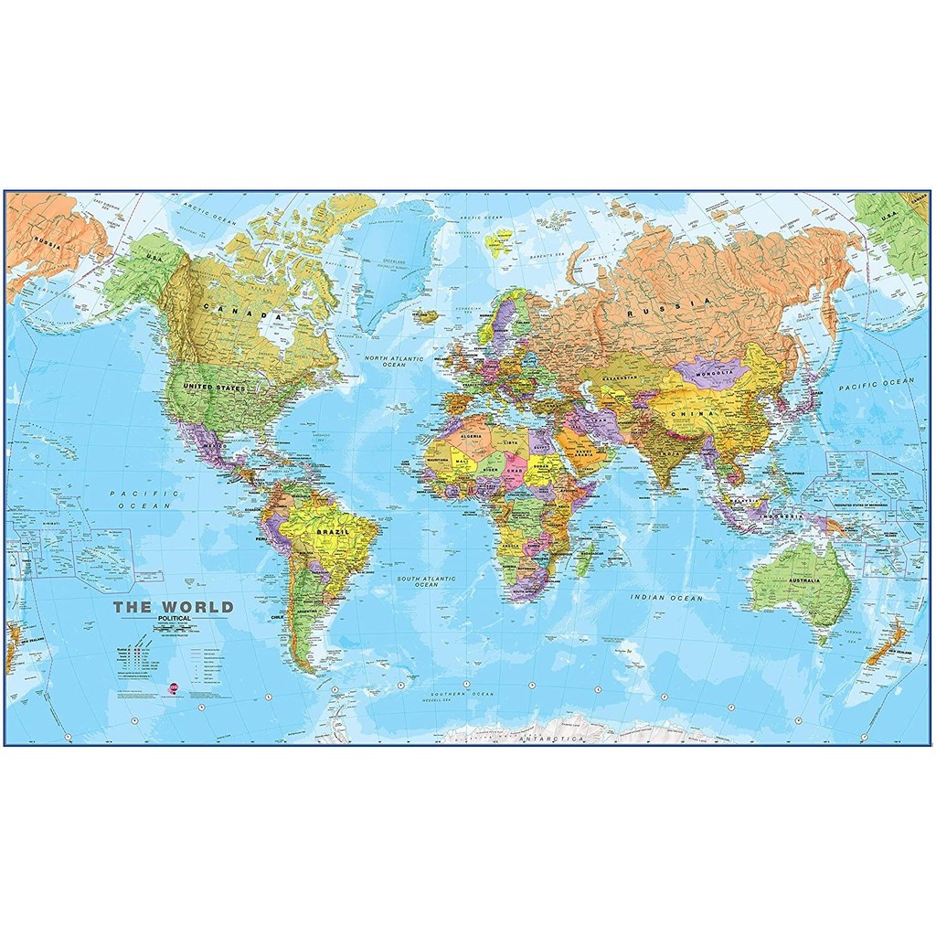 แผนที่ แผนที่โลกยักษ์สากล – Mega Map of The World – เคลือบด้านหน้า 0627