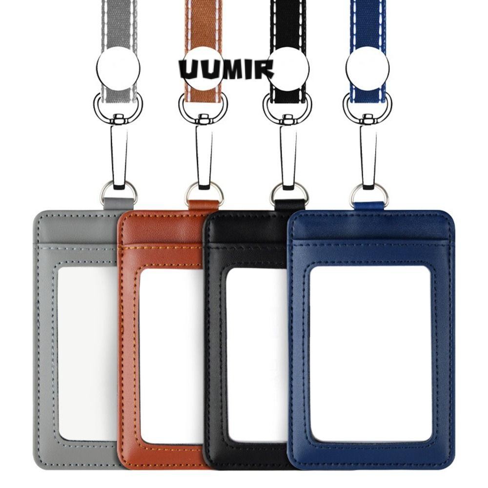 Uumir ID Lanyard ชื่อแท็กหนังแท้อุปกรณ์สํานักงานขายร้อน Key Chain