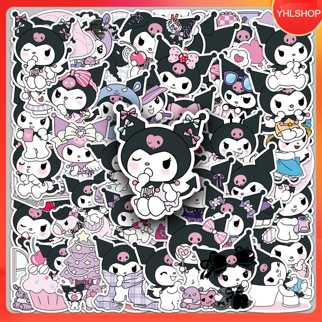 🍁YHL🍁พร้อมส่ง 50แบบ สติกเกอร์ คุโรมิ Kuromi Sanrio cute cartoon Sticker