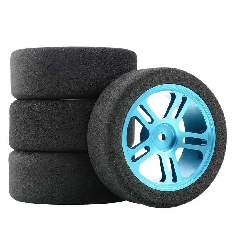 4 ชิ้น wltoys 144001 124019 124017 A959 อะไหล่บนถนนโฟม tyres 68 มม.ล้อ 12 มม.Hex สําหรับ 1/16 1/14 1/12 remotre contrl รถ