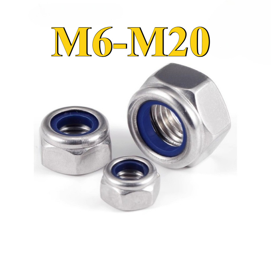 304 น็อตล็อคเกลียวละเอียดสแตนเลส M6/M8/M10/M12/M14/M16/M18/M20 (XZM-DM)