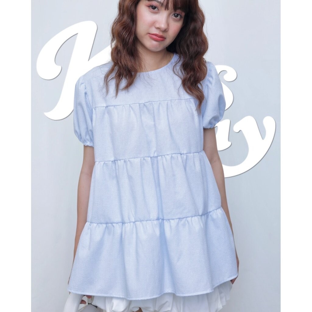 เสื้อพรางพุง Yuka ทรงหลวม แขนตุ๊กตา ใส่ได้ทุกหุ่น ใส่สบาย ไม่ต้องรีด สีมงคลครบทุกวัน ปังทุกลุค!🌈💼 ZX (SKU.306)