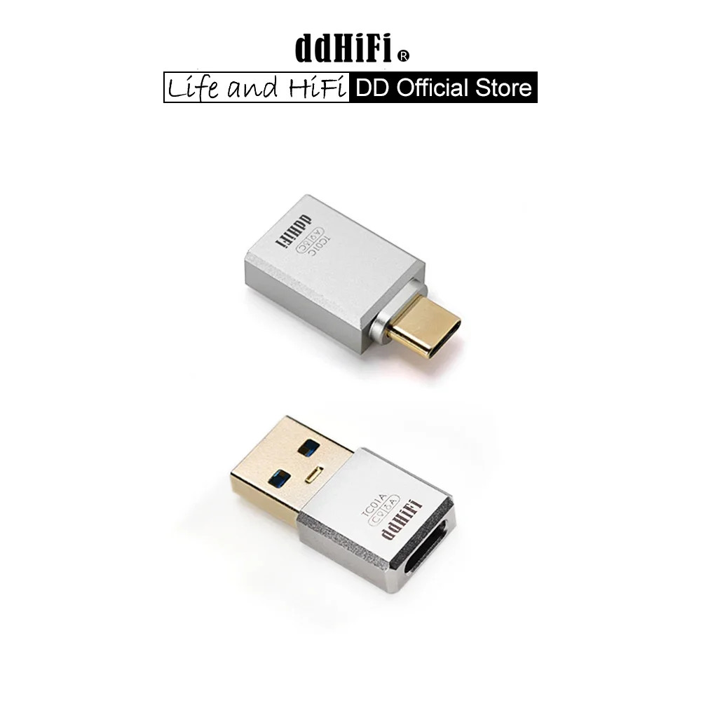 Dd ddHiFi TC01A และ TC01C ไฮไฟคุณภาพ USB-A ถึง USB-C ตัวแปลงอะแดปเตอร์เสียงสําหรับโทรศัพท์ คอมพิวเตอ