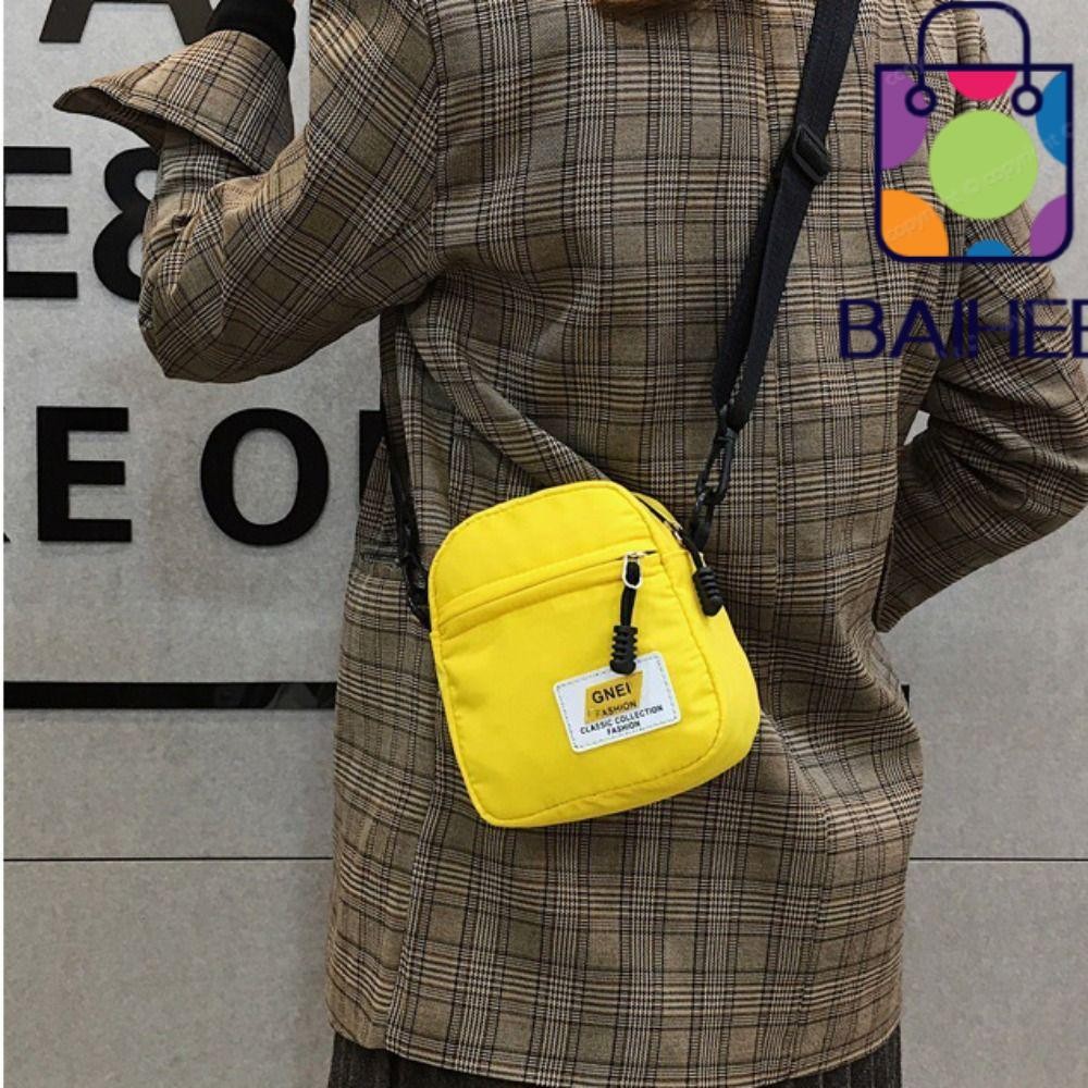 Baihee กระเป๋าสะพายข้าง, กระเป๋าสะพายไหล่ขนาดเล็กเรียบง่าย, กระเป๋าโทรศัพท์ผ้าใบผู้หญิงเด็กผู้หญิง