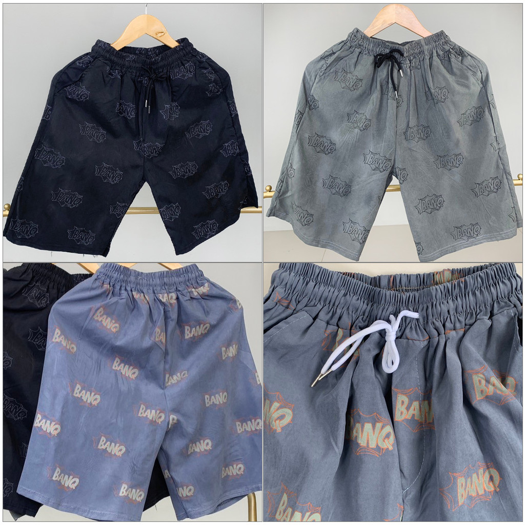 KINGMEN กางเกงขาสั้น BANQ ยางยืด พิมพ์ลาย ใส่สบาย ( เอว 26-34 ) พร้อมส่งทันที ราคา ถูกที่สุด ดีลบีเคเค แกลเลอรีภาพที่ 5