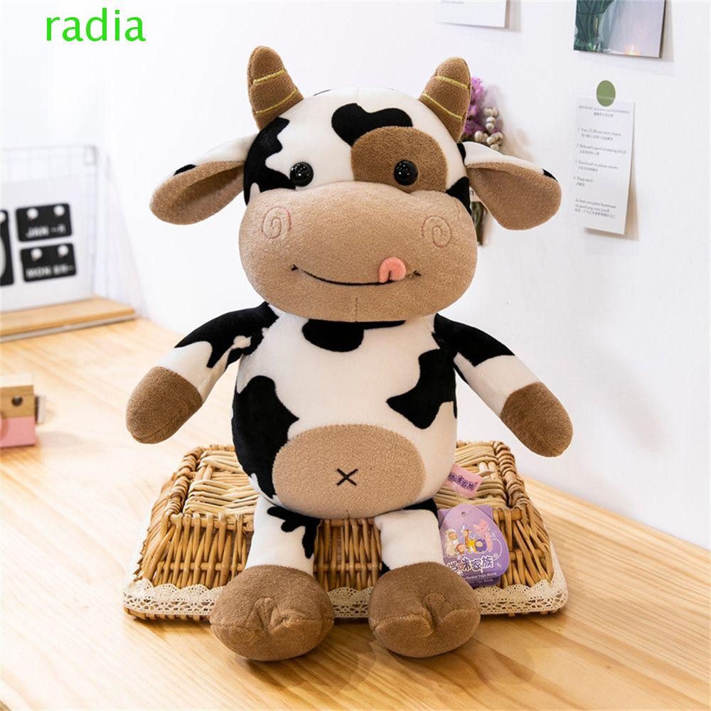 Radiantzap วัวตุ๊กตาของเล่นเด็กผู้หญิงวัวเด็ก Soothing ตุ๊กตาหมอนนุ่มวัวสําหรับเด็กตุ๊กตาสัตว์