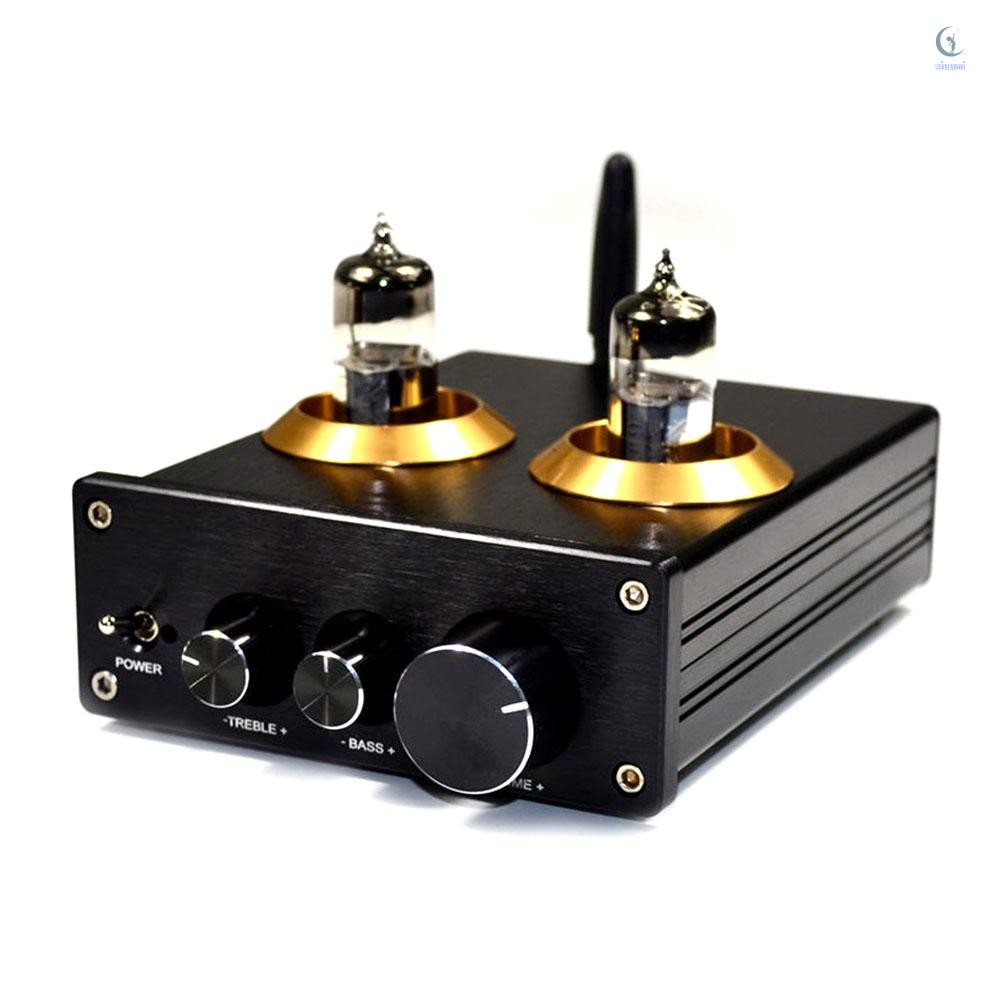 6j5 สูญญากาศหลอดเครื่องขยายเสียง Preamplifier BT Preamp AMP ที่มีระดับเสียง Treble Bass Tone ฟังก์ชั
