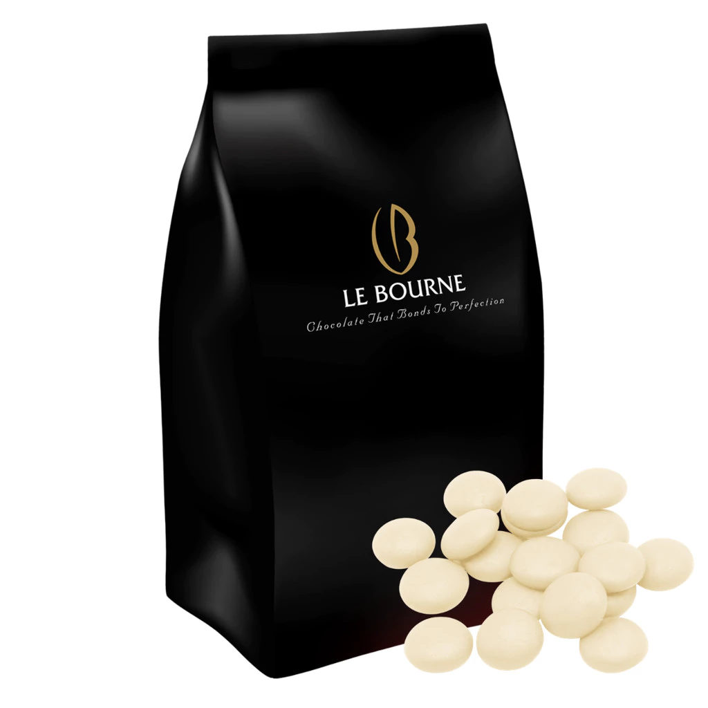 เลอ บอร์น ไวท์ คอมพาวด์ ช็อคโกแลต นักเก็ต (แบบเหรียญ) WHITE COMPOUND CHOCOLATE NUGGET 1 KG./PACK