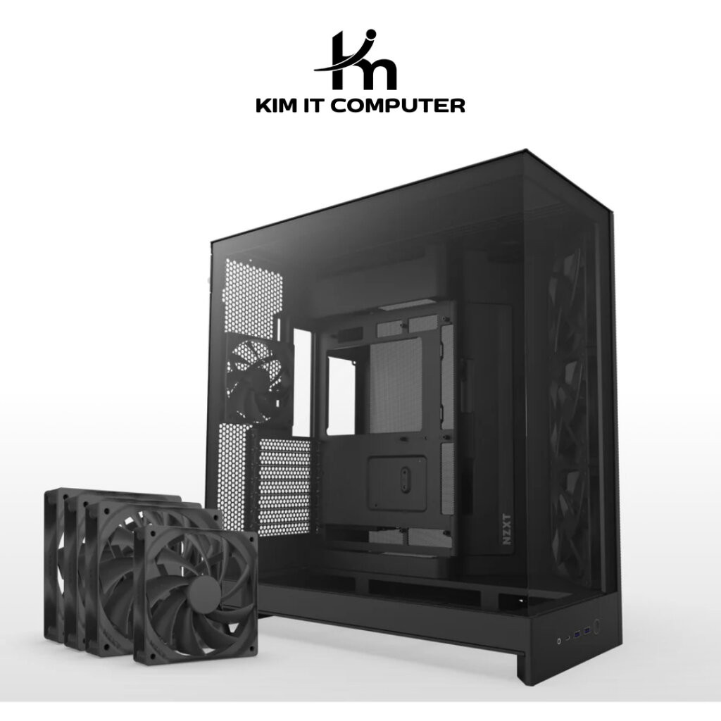 NZXT H9 Flow (2025) Black CM-H92FB-01 Large Dual-Chamber Mid-Tower ATX Airflow Case
