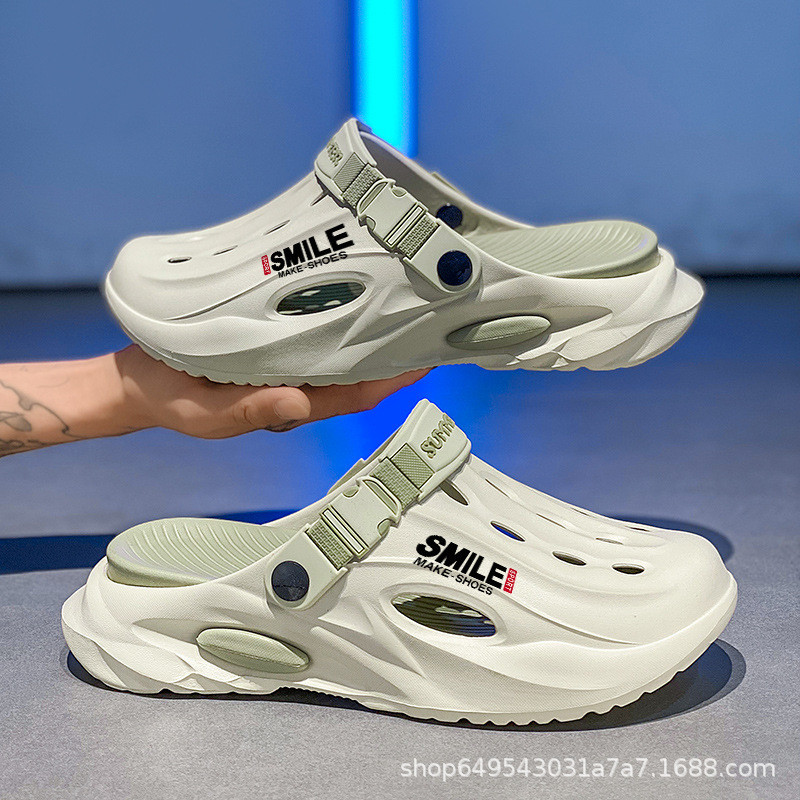 ผู้ชายใหม่กลางแจ้งชายหาดวันหยุด All-Match หนาSoled High-Elastic EVA คู่มหาวิทยาลัยในร่มลื่นขับรถหลุมรองเท้า