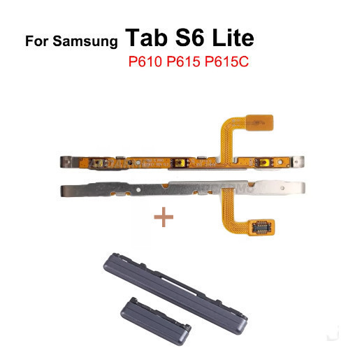 ปุ่มเปิดปิดสําหรับ Samsung Tab S6 Lite P610 P615 ปุ่มเปิด/ปิดปุ่มควบคุมระดับเสียงสาย Flex