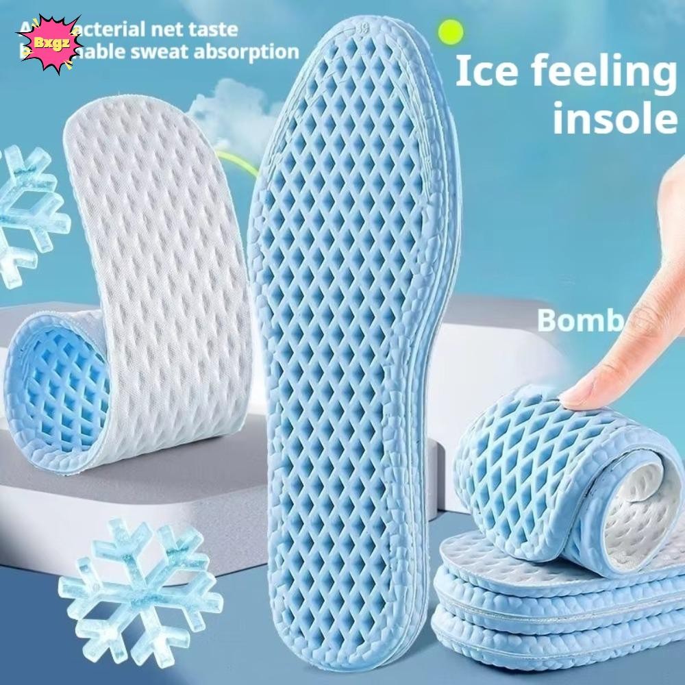 พื้นรองเท้าระบายอากาศแบบตาข่าย INNICE, Memory Foam Shock Absorption พื้นรองเท้าเย็น, แผ่นรองเท้าดูดซับเหงื่อยืดหยุ่นสูงแบบนุ่ม