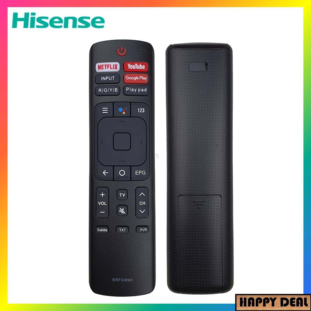 HISENSE Netflix Youtube Google Player Android Smart TV รีโมทคอนโทรลทดแทน (ERF3169H)