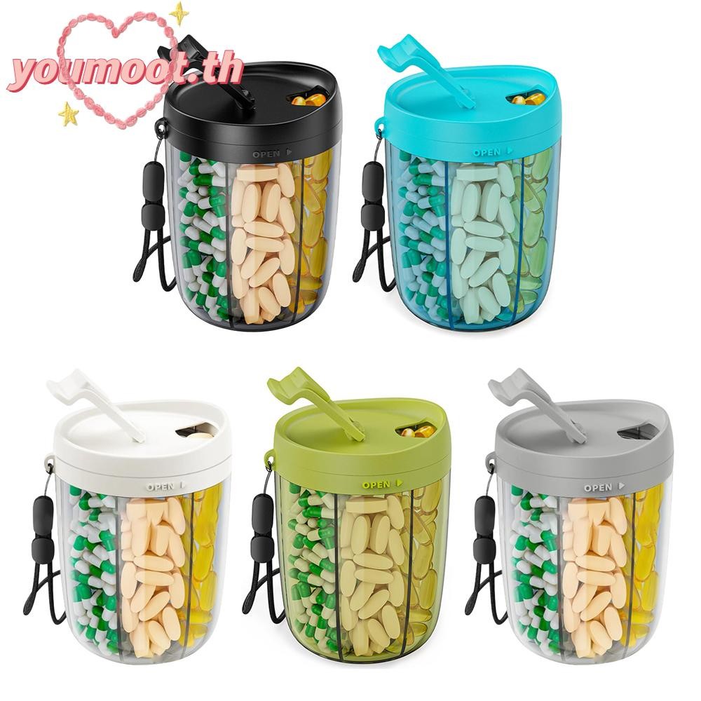 ภาชนะบรรจุยา YOUMOOT​​, 7 กริด​​ ​​แบบพกพา​​ ​​กล่องใส่ยา​​, ​​ความจุขนาดใหญ่​​ วิตามินจัด​​ ​​ที่ใส่น้ํามันปลา​​ ​​เครื่องจ่ายยาระบุ​​ ​ใช้เดินทาง​