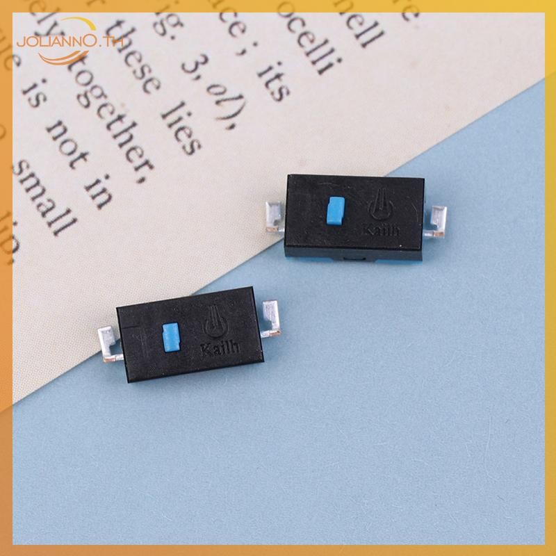 Joliann0 2 ชิ้น Blue dot Mini เมาส์สองขา Micro Switch สําหรับ M905 ด้านข้างคีย์ G502 G603 GPW ปุ่มด้