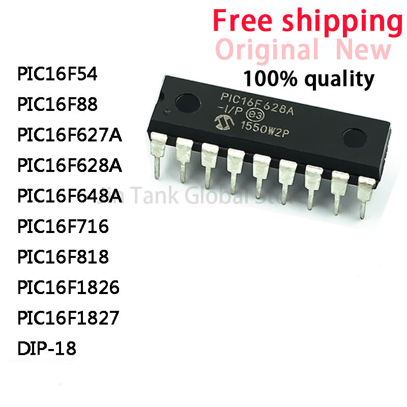5 ชิ้น PIC16F54 PIC16F88 PIC16F627A PIC16F628A PIC16F716 PIC16F81816F1826 PIC16F1827 -I/P-18 IC ชิปใ