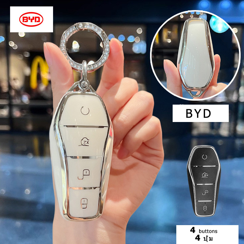 เคสกุญแจรถ BYD Dolphin Sealion6 Sealion7 M6 Atto3 Seal Shark พวงกุญแจรถ Sealion5 Atto2 - รูปที่ 3