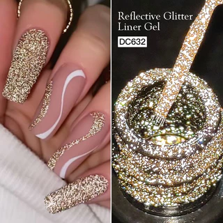 MTSSII 5ml สะท้อนแสง Glitter Line Gel ยาทาเล็บเลเซอร์ประกายฝรั่งเศส Line Drawing Painting Gel