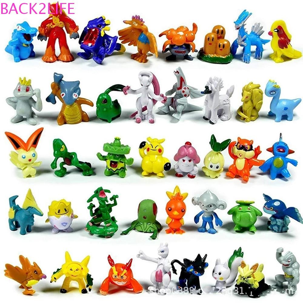 Back2life Pokemon Action Figure Kids Mini 24-120pcs ของเล่น Pikachu ตุ๊กตาอนิเมะ