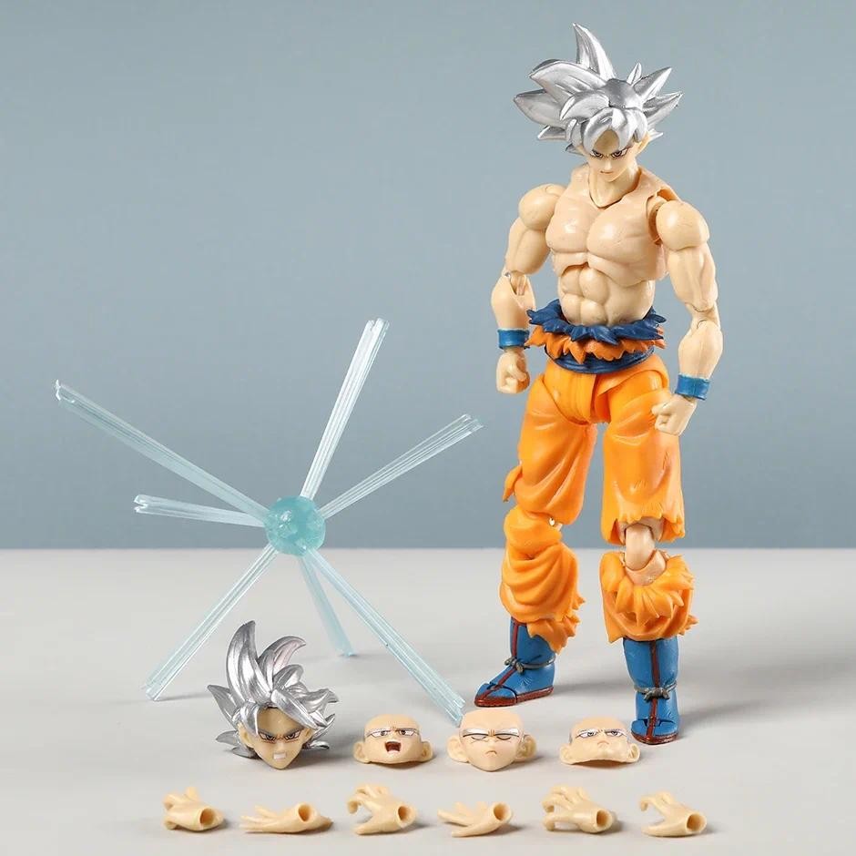 Shf Sliver Hair Son Goku Ultra Instinct ข้อต่อเคลื่อนย้ายได้ Action Figure ของเล่น