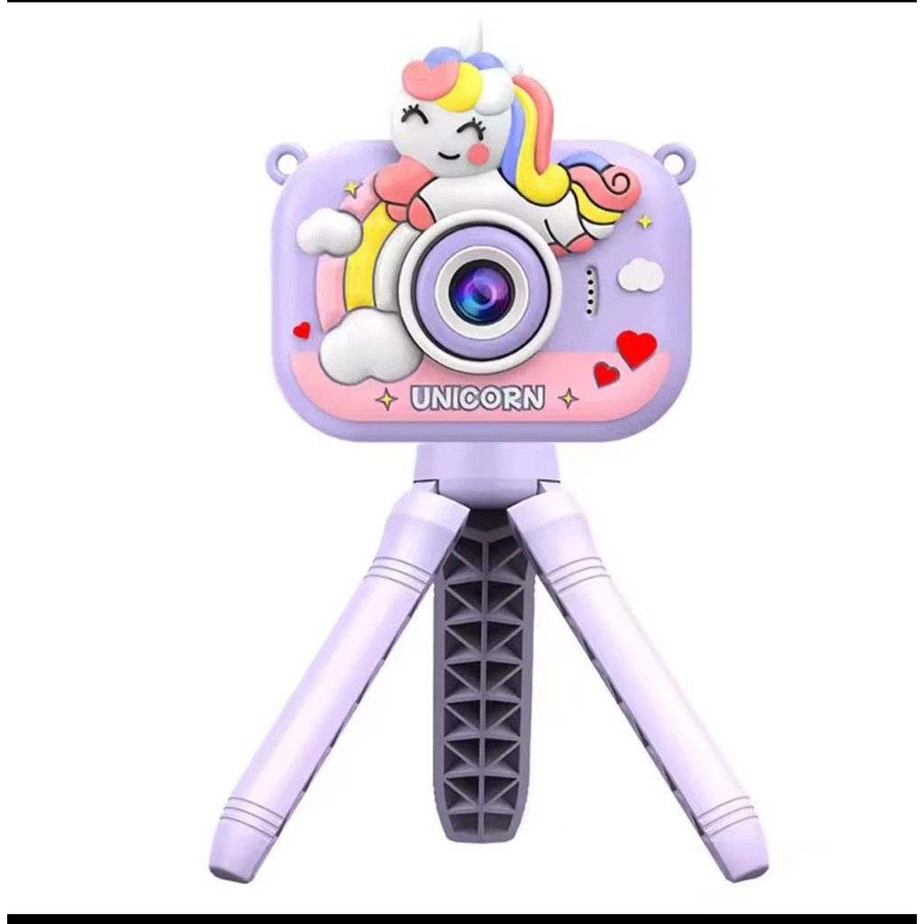 SIX6SHOP(P24)*พร้อมส่งในไทย* Camera HD กล้องถ่ายรูป ถ่ายวีดีโอ ลาย การ์ตูน ปริ้นภาพ พร้อมขาตั้ง