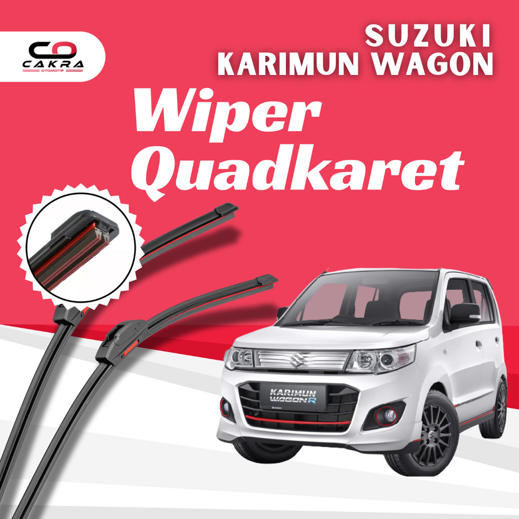 Quad Blade Wiper 4 ยาง 1 ชุด 2 ชิ้นซ้ายขวาสําหรับ Suzuki Karimun Wagon R W601 รถ