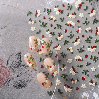 Delicate Chic ดอกไม้สีขาว Jelly ใบสีเขียวผลไม้สีแดง Lily Gar…