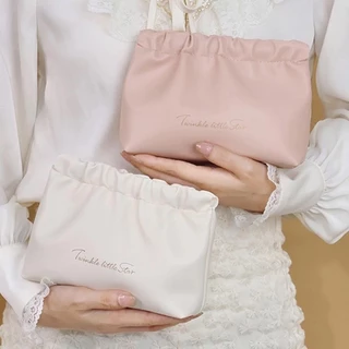 กระเป๋าเครื่องสําอาง ลิปสติก หนัง PU แบบพกพา ขนาดเล็ก เก็บอุปกรณ์ สำหรับเดินทาง