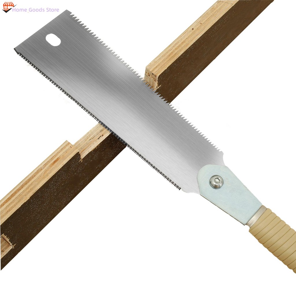 เลื่อยมือญี่ปุ่น 9.3 นิ้ว SK5 เหล็กคาร์บอนสูง Double Edged Hand Saw Incisive Hand Pull Saw 10/17 TPI
