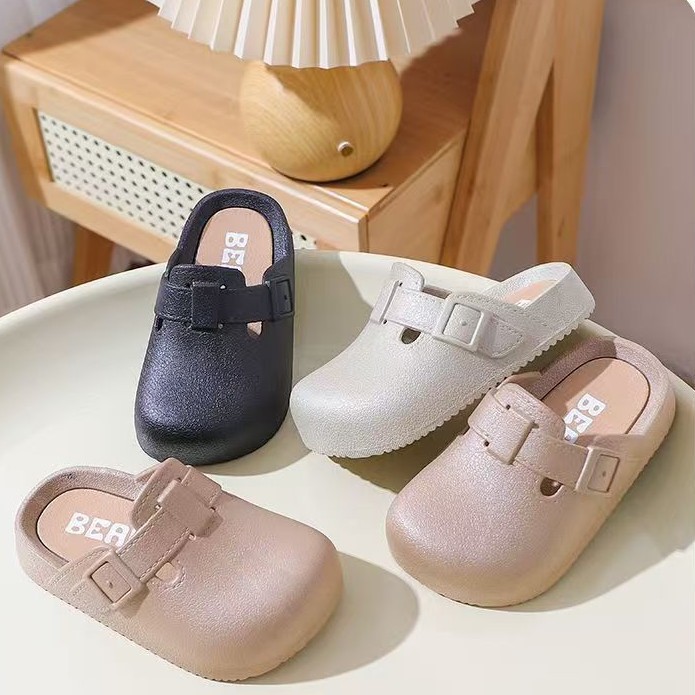 [ML] 24-41 ซม.เด็กรองเท้าแตะปิดนิ้วเท้าฤดูร้อนสาวเจ้าหญิง Anti-Slip แบนสวมใส่ด้านนอกน่ารักแม่ลูกรองเท้าแตะรองเท้าแตะหญิง