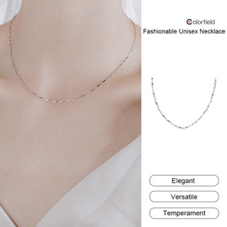 Colorfield สร้อยคอแฟชั่น Unisex โซ่ไหปลาร้าโซ่ธรรมดาที่เรียบ…