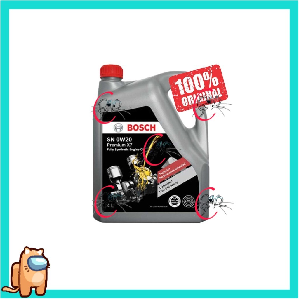 BOSCH SN 0W20 PREMIUM X7 FULLY SYNTHETIC ENGINE OIL 4L PERODUA AXIA BEZZA ATIVA MYVI G3 (10,000KM)