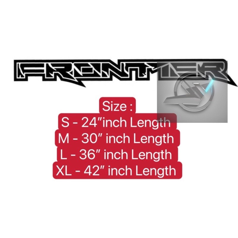 (Ready Stock)S114# Frontier Font Vinyl Decal Sticker Fits All Nissan Frontier