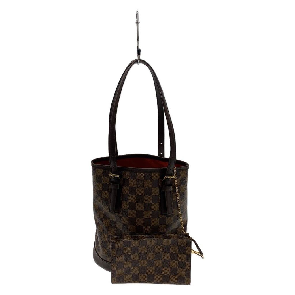 Louis VUITTON tote bag Malle_Damier Eben_BRW PVC BRW ส่งตรงจากญี่ปุ่น มือสอง
