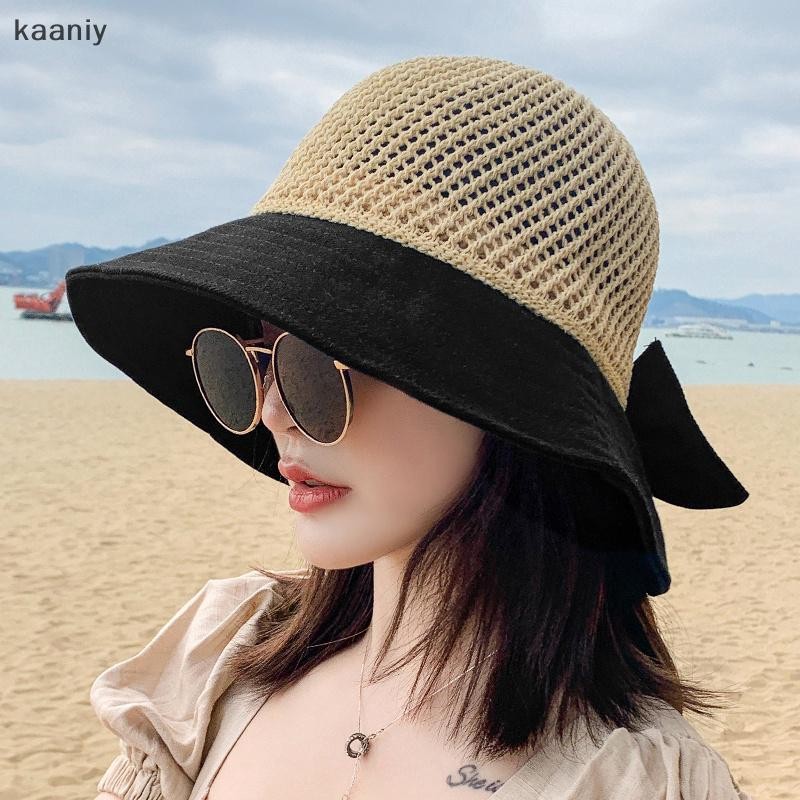 [KAN] หมวกกันแดดหมวกชายหาดผู้หญิง S Sun Shading Trend แฟชั่นหมวกชาวประมงบาง FXH