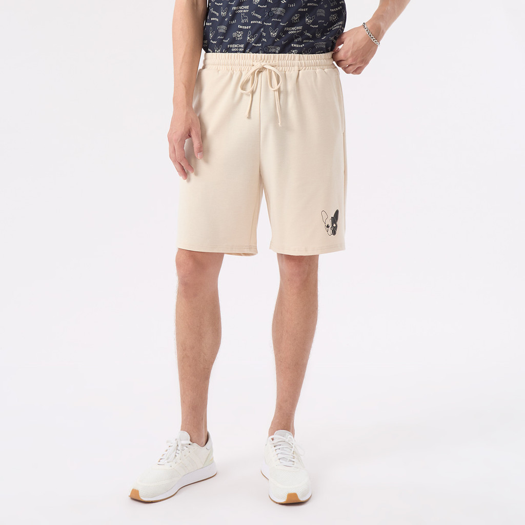 ESP กางเกงขาสั้น เฟรนช์ชี่ ผู้ชาย สีเบจ | Frenchie  Sweatshorts | 04072