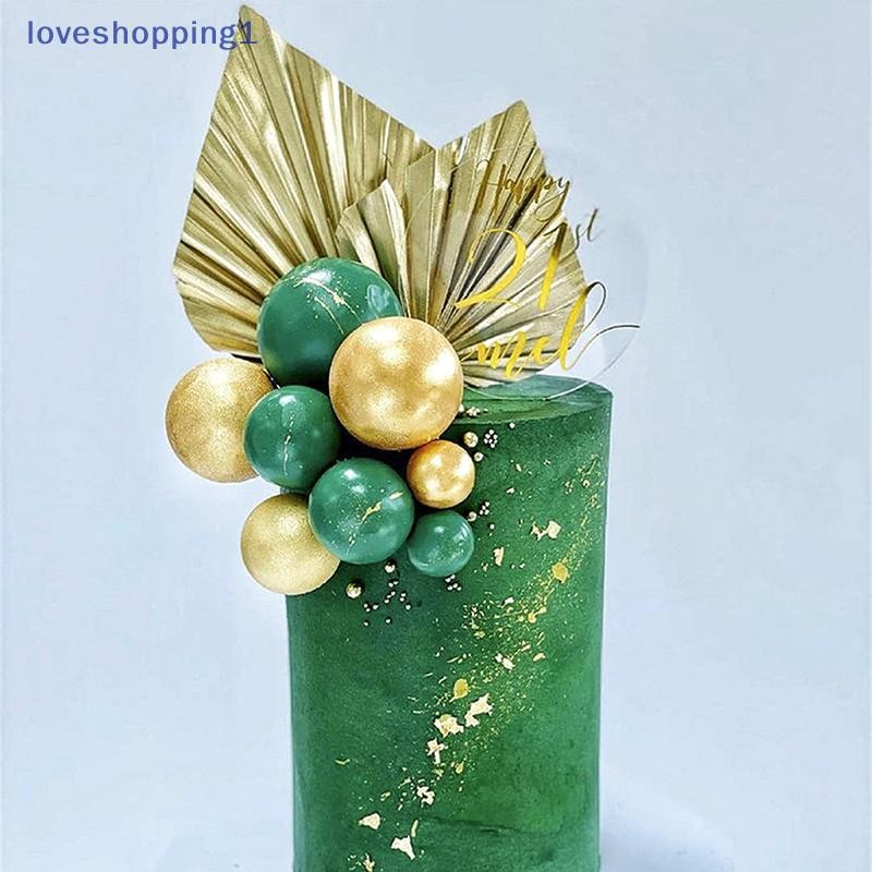 Loveshopping กระดาษพัดลมพับเค้ก Toppers Gold Leaf เค้กวันเกิด Toppers สําหรับเด็กวันเกิด TH