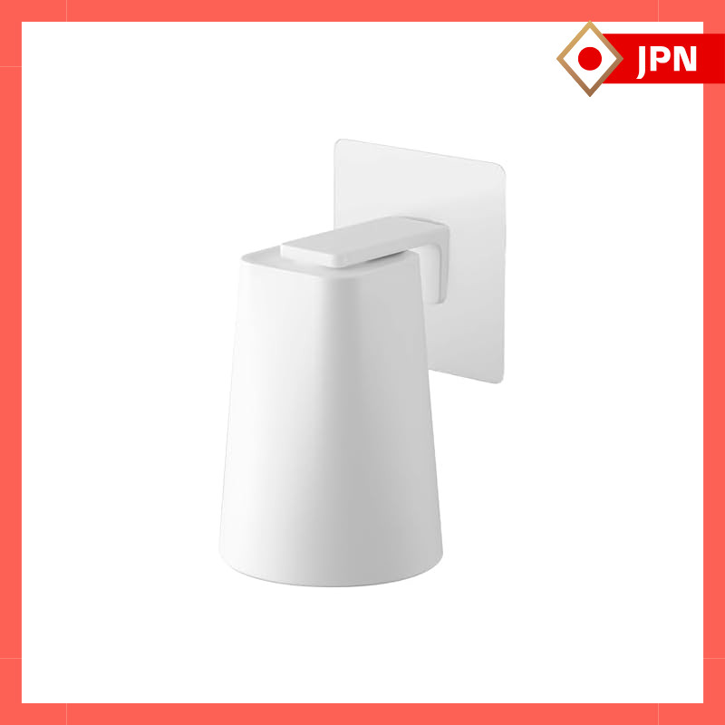 Yamazaki Film Hook Magnet Tumbler White, approximately W7×D7×H9.5cm (tumbler) and approximately W7×D