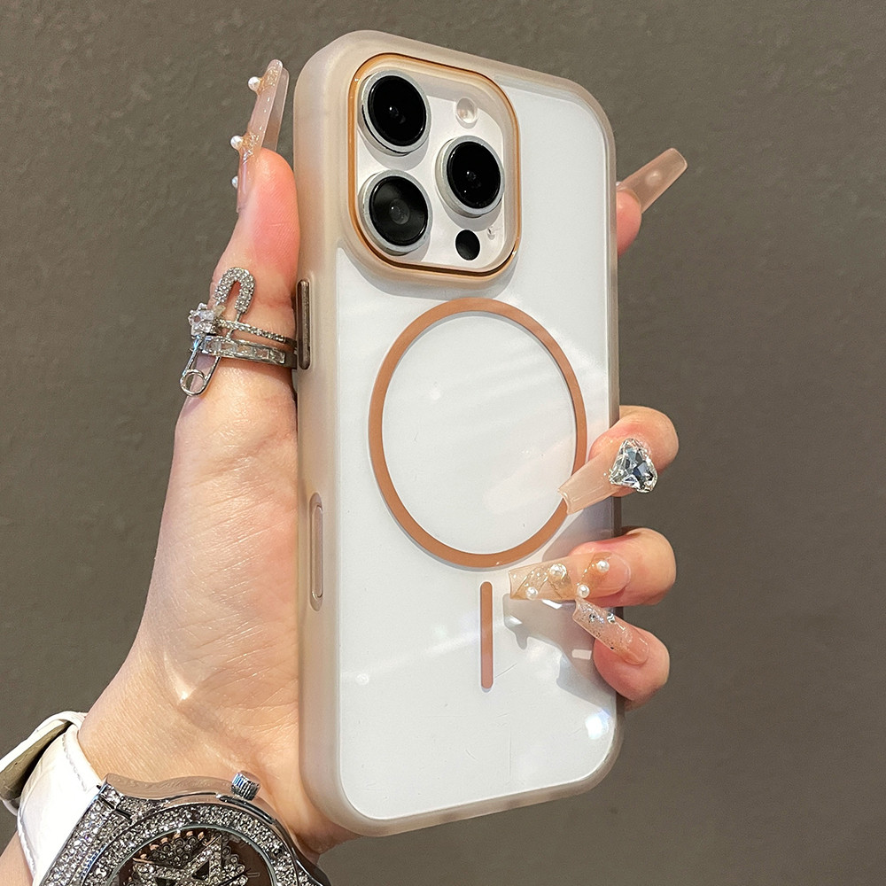 แม่เหล็กที่แข็งแกร่งชาร์จโปร่งใสเคสโทรศัพท์สําหรับ ไอโฟน 16 15 14 13 12 11 มือโปร สูงสุด บวก กันกระแทกล้าง พีซี ปกหลัง