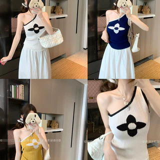 🎀bearbra🎀สีพร้อมส่ง เสื้อครอปแขนกุดผ้านุ่ม ไม่บาง ผ้าร่องเล็ก กระชับสัดส่วน แมชง่ายทุกลุค เสื้อกั๊กถักไหล่เอียง