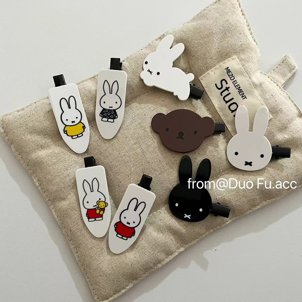 Miffy Rabbit Hair Clip Cartoon Girl Hair Accessories