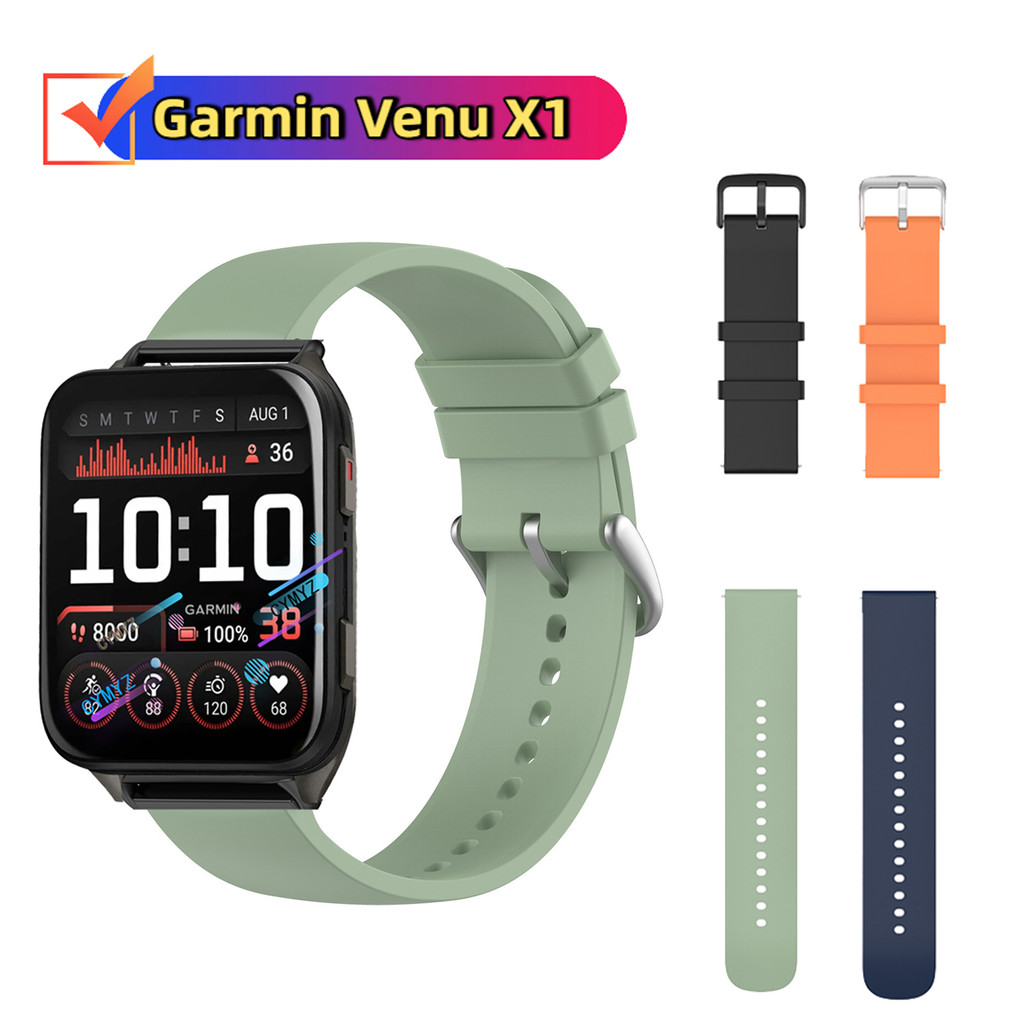 สาย Garmin Venu X1 สายซิลิโคนสําหรับ Garmin Venu X1 สายนาฬิกาอัจฉริยะ สายรัดข้อมือกีฬา
