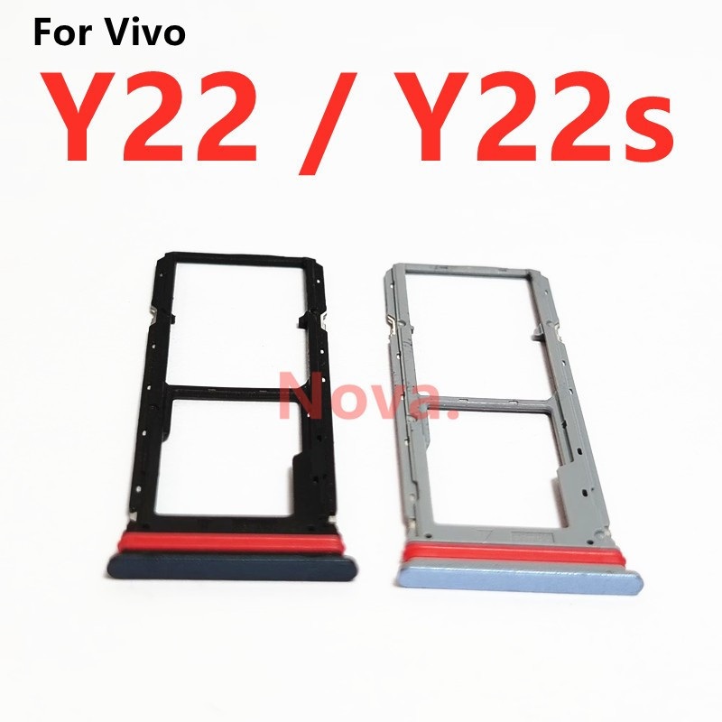 สําหรับ Vivo Y22 Y22s ถาดซิมการ์ดอะไหล่เปลี่ยนโทรศัพท์มือถือ