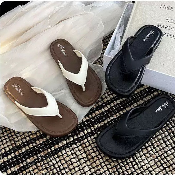 icy.sport รองเท้าแตะหูคีบ ยางPVC พื้นหน้า 2.5ซม สีเรียบ  มี2สีให้เลือก สำหรับผู้หญิง X154