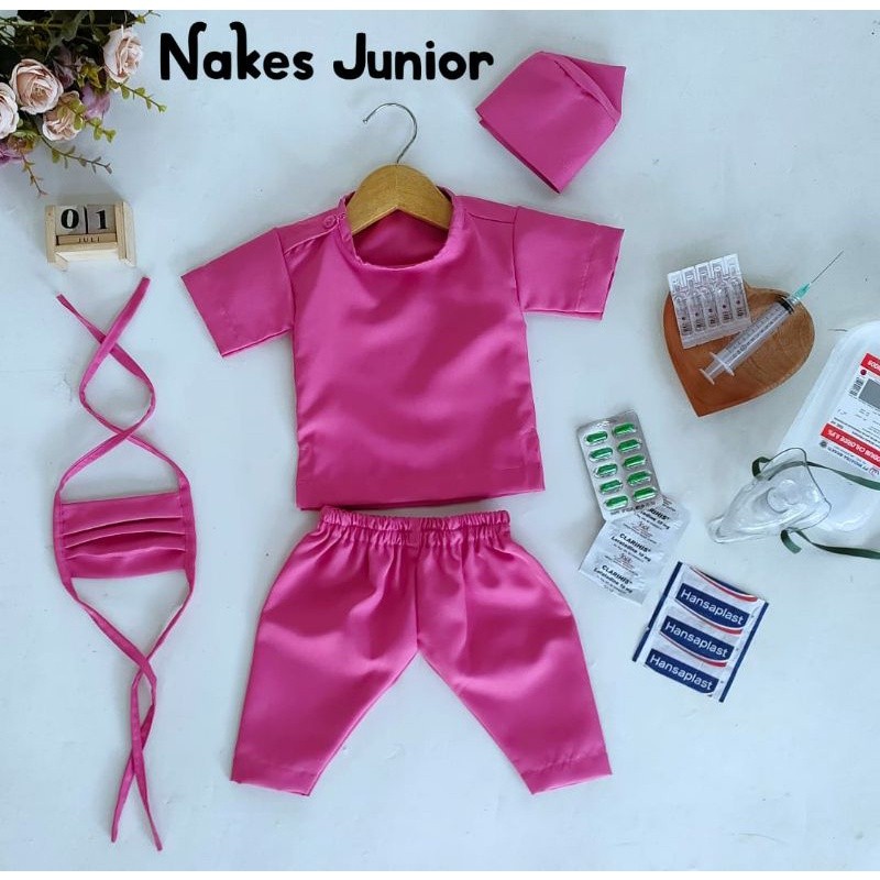 PINK FANTA/PHOTOSHOOT NEWBORN/BABY/CHILD COSTUME/DOCTOR COSTUME/MEDICAL COSTUME