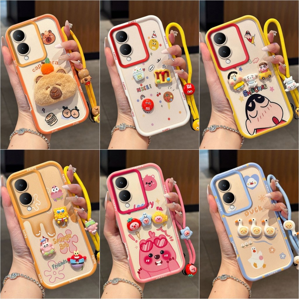 เคส VIVO Y17s เคสโทรศัพท์ซิลิโคนอ่อนนุ่มลายการ์ตูน 3D