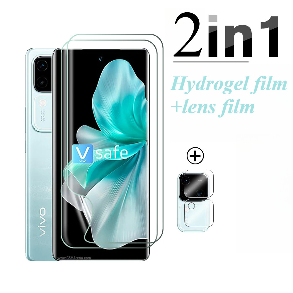 2in1 สําหรับ vivo V29 V29e V30 V30e V40 V40e Pro Lite (India) 4G 5G (IDN) คลุมทั้งหมดป้องกันหน้าจอโท