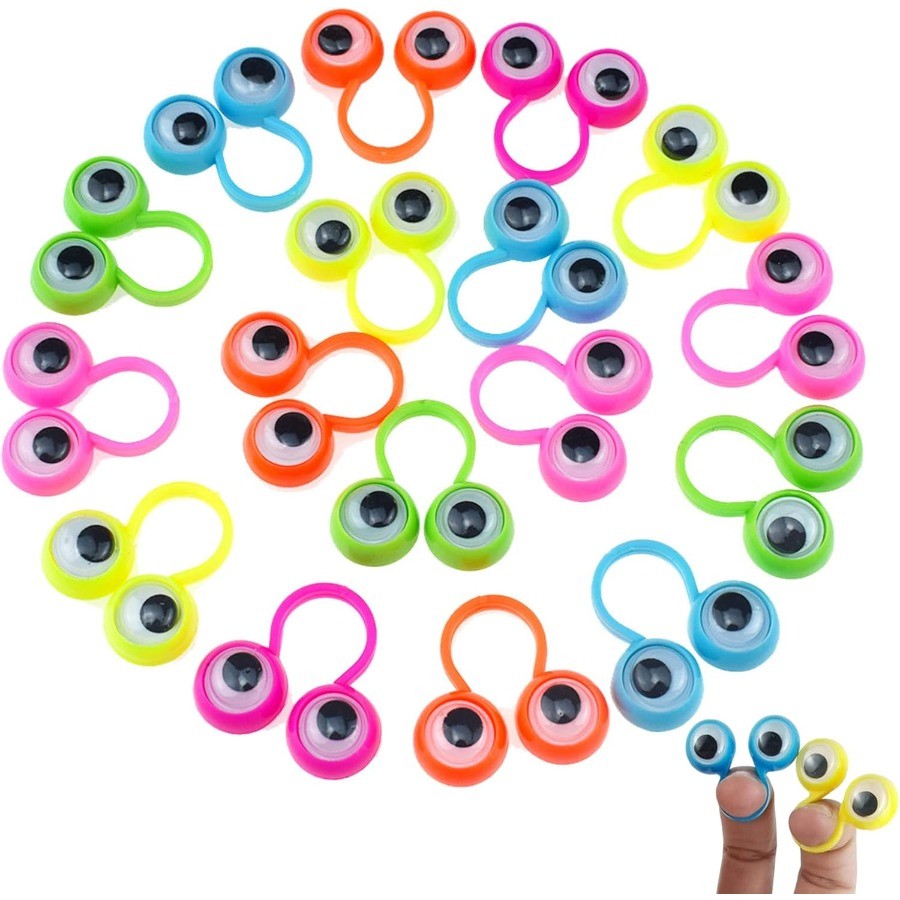 10PCS Eye Finger Puppets ชุดของเล่น, Wiggly Eyeball Finger Puppet Eye บนแหวนสําหรับเด็ก, Party Favors สําหรับชายหญิง