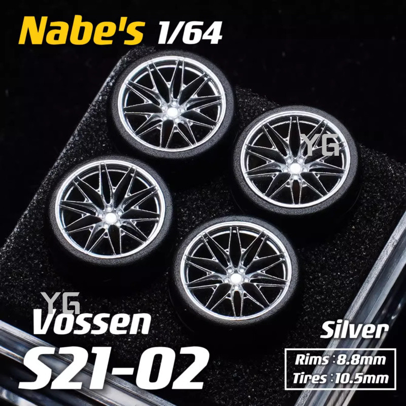 YG Arrival in June 1/64 Nabes X Chika 10.5mm/9.7mm/8.9mm Wheels Tires for 1:64 Model Car Modified Pa