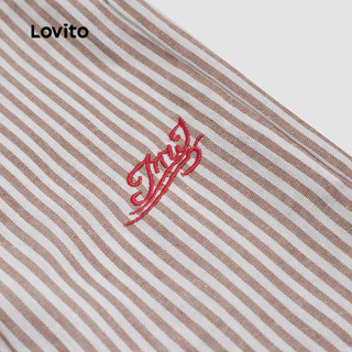 Lovito แคชชวล กางเกงขาสั้นลําลอง ปักลาย สั้น สําหรับผู้หญิง เกาหลี อินเทรนด์ LNA68300